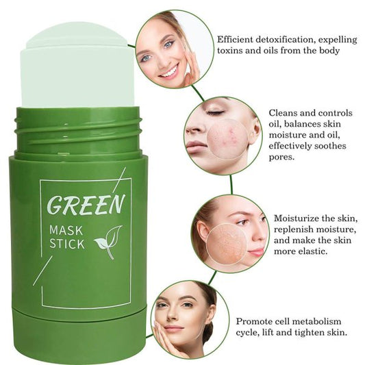 Green Tea Cleansing Mask Purifying Clay Stick - Trusticart Store