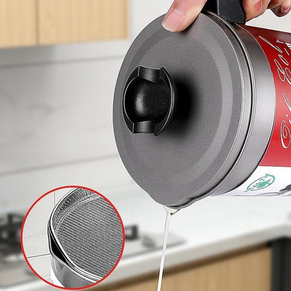 1.4L Stainless Steel Oil Filter Pot – Perfect for Ramadan Cooking - Trusticart Store