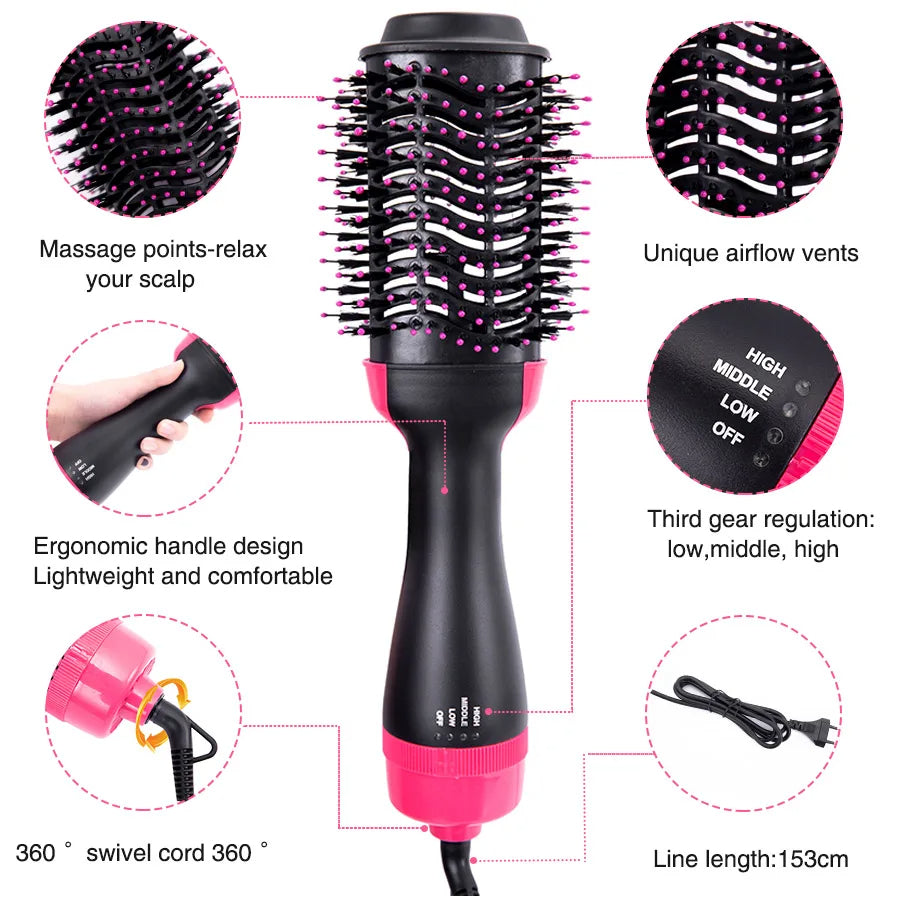 One Step 3-in-1 Hot Air Brush – Original Styling Tool - Trusticart Store
