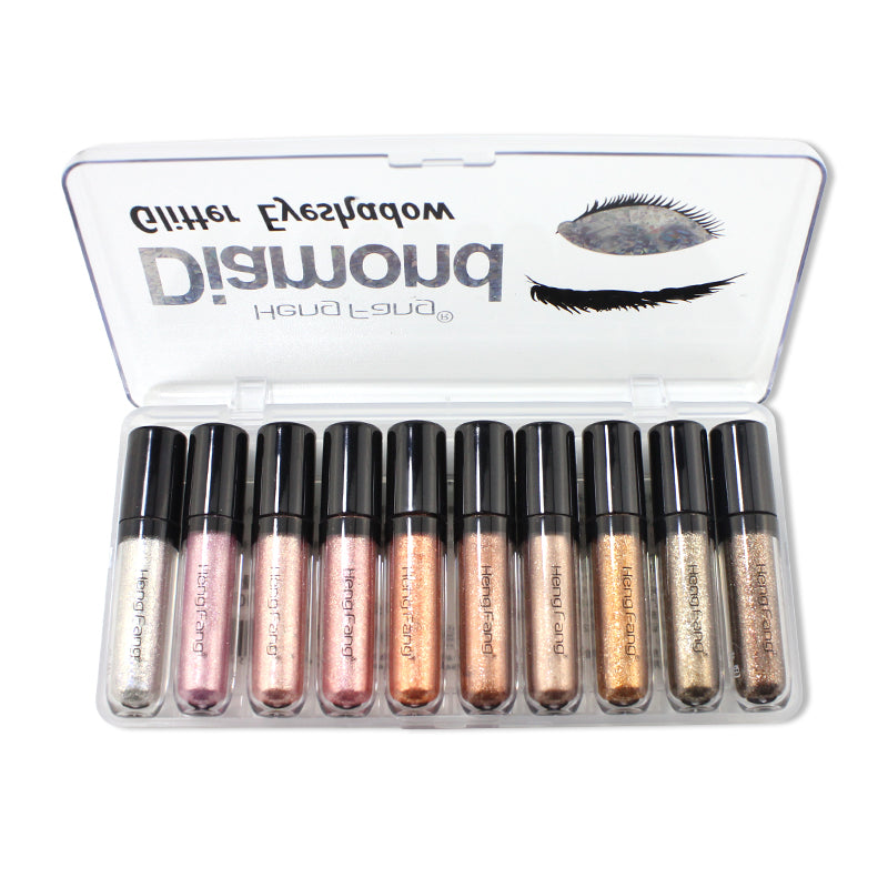 Pack Of 10 Heng Fang Diamond Glitter Eye Shadow - Trusticart Store