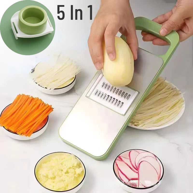 5-in-1 Multifunction Vegetable Slicer & Cutter – Easy & Fast Food Prep - Trusticart Store
