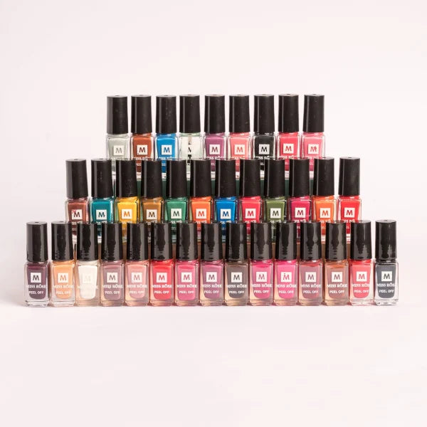 Pack Of 12 Peel Off Nail Paints / Nail Polish – Multicolor - Trusticart Store