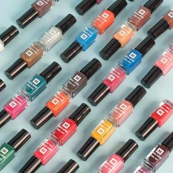 Pack Of 12 Peel Off Nail Paints / Nail Polish – Multicolor - Trusticart Store