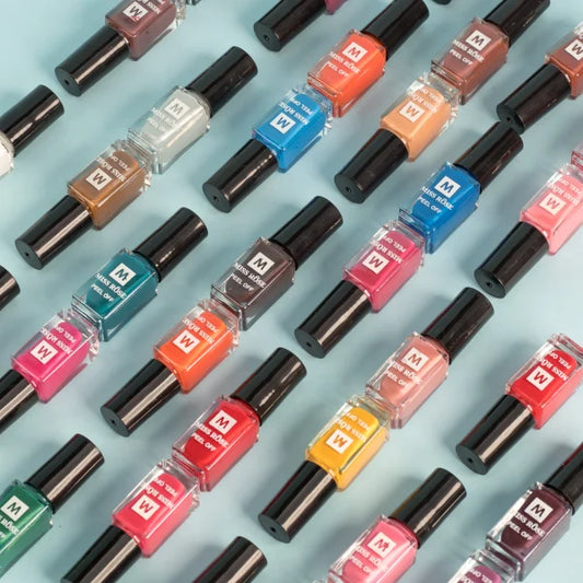 Pack Of 12 Peel Off Nail Paints / Nail Polish – Multicolor - Trusticart Store