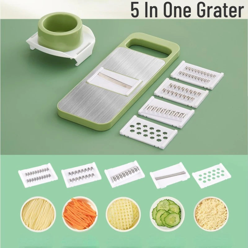 5-in-1 Multifunction Vegetable Slicer & Cutter – Easy & Fast Food Prep - Trusticart Store