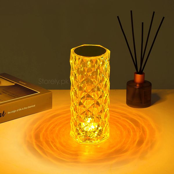 Diamond Crystal Lamp 16 Colors, Touch & Remote LED Rechargeable Table Lamp - Trusticart Store