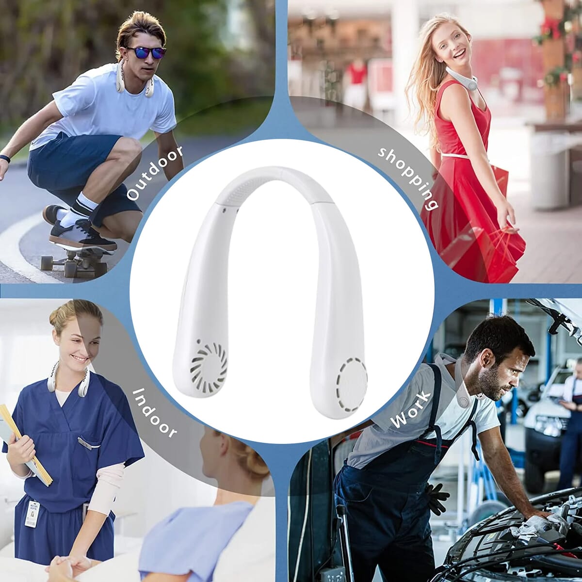 Vaneless Neck Fan – Wearable & USB Rechargeable - Trusticart Store