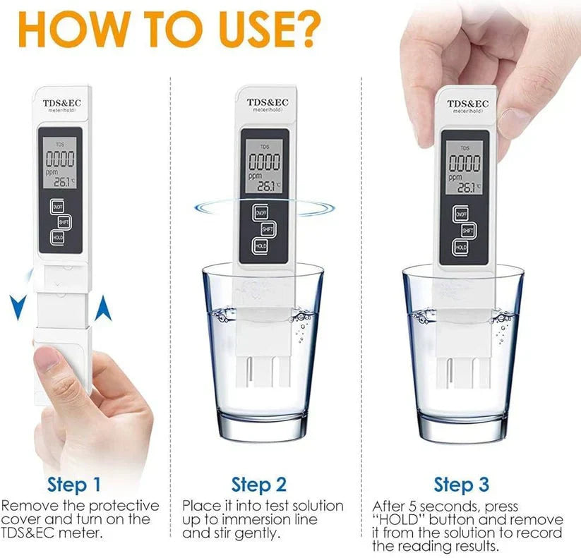 IMPORTED TDS Meter Water Quality Testing Pen - Trusticart Store