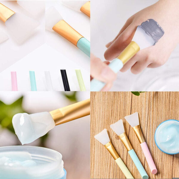 Pack of 5 Soft Silicone Mask Brushes Foundation - Trusticart Store