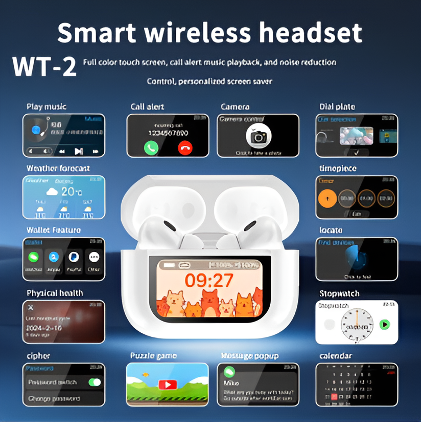 A9 Pro Touch Screen ANC TWS Noise Cancelling Earbuds - Trusticart Store