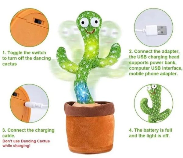 Rechargeable Cactus Toy – Fun & Interactive LED Plant - Trusticart Store