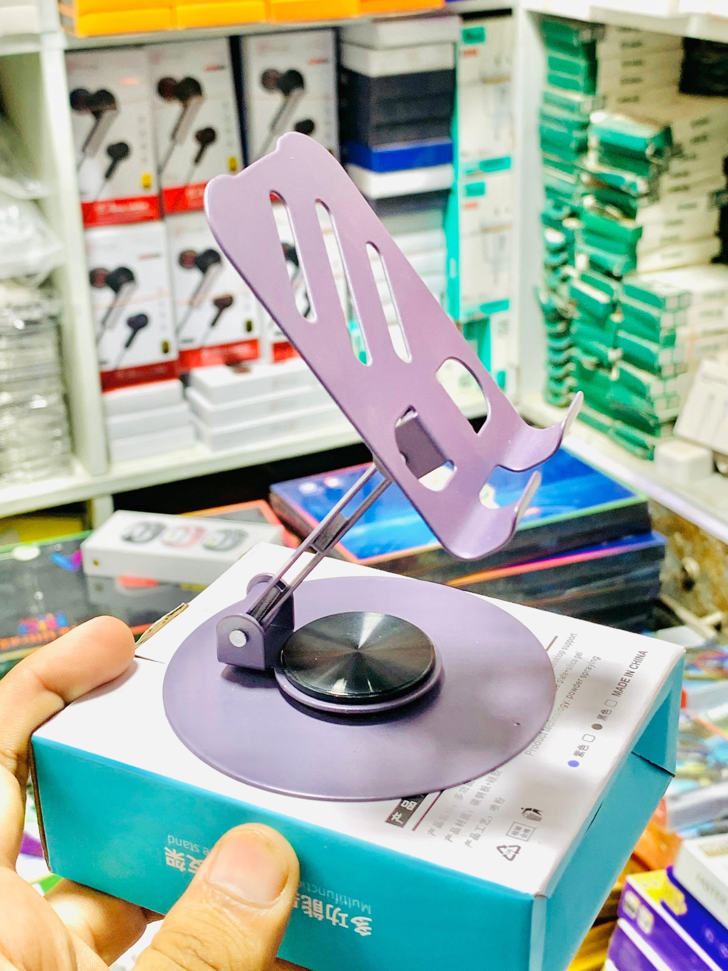 Metal Mobile Holder – 360° Rotatable Stand - Trusticart Store