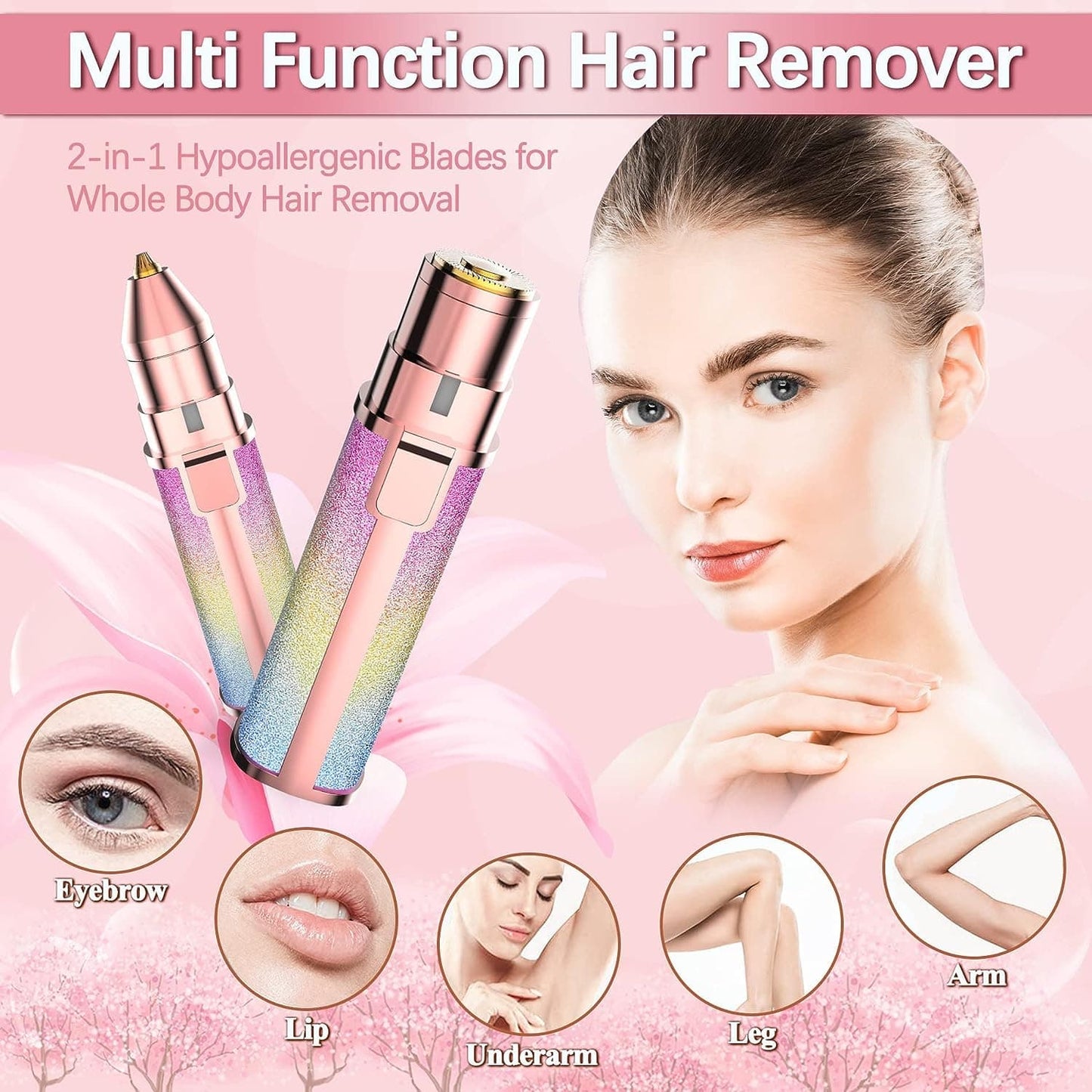 2 in 1 Electric Eyebrow Trimmer & Hair Shaver