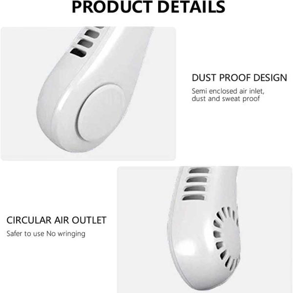 Vaneless Neck Fan – Wearable & USB Rechargeable - Trusticart Store