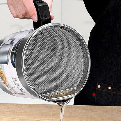 1.4L Stainless Steel Oil Filter Pot – Perfect for Ramadan Cooking - Trusticart Store