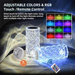 Diamond Crystal Lamp 16 Colors, Touch & Remote LED Rechargeable Table Lamp