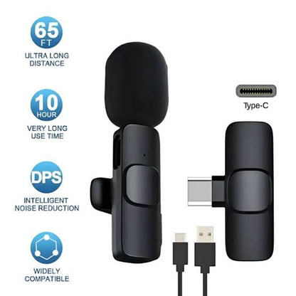 WIRELESS MIC K9 Dual Lavalier Microphone - Trusticart Store