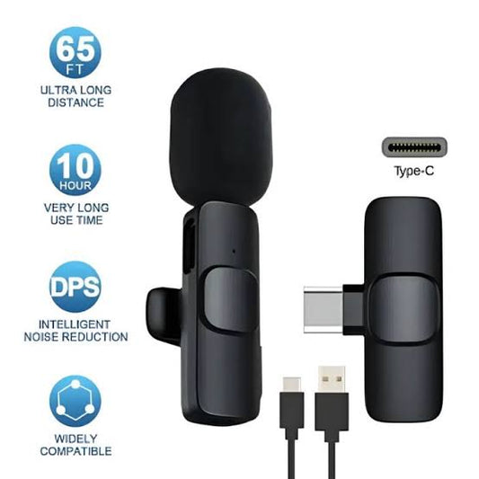 WIRELESS MIC K9 Dual Lavalier Microphone - Trusticart Store
