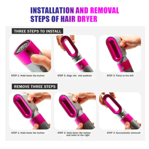 5-in-1 Professional Hair Dryer Brush Set – Styling & Drying Tool - SynoMin Online Store
