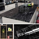 Black Imitation Marble Tile Sheet Size 60x200cm Buy 2 Get One Free - SynoMin Online Store