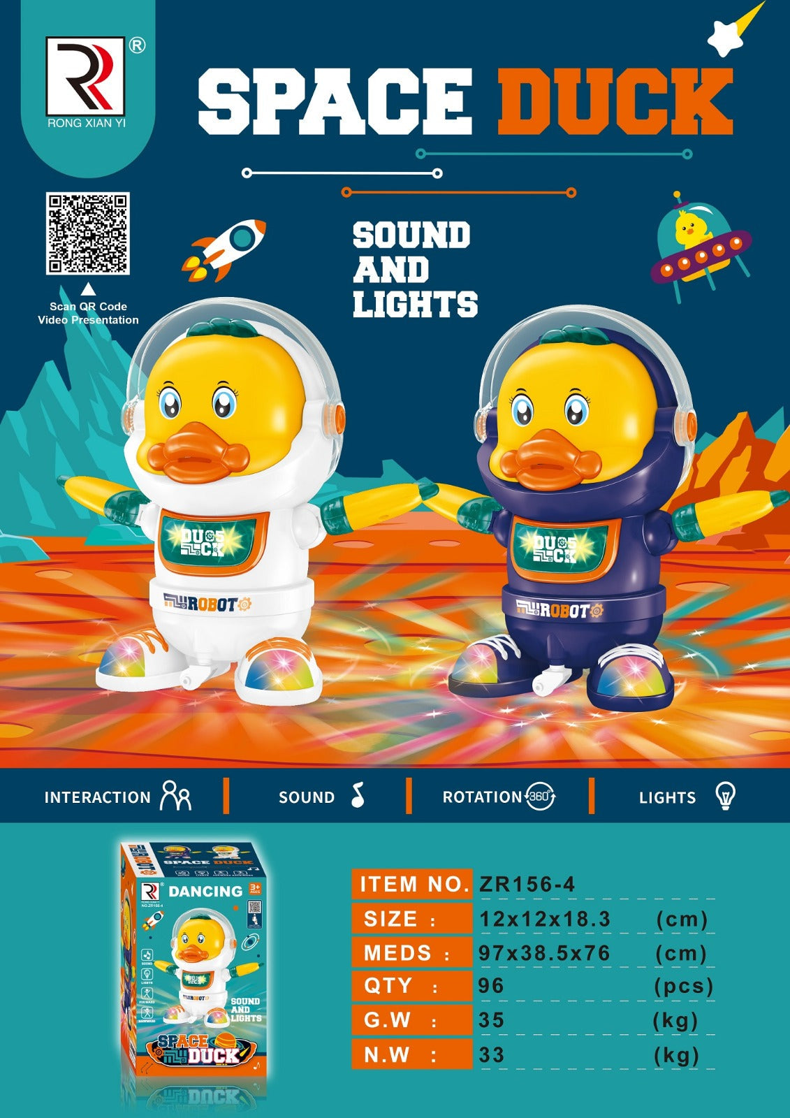 Dancing Space Duck Robot Toy - Trusticart Store