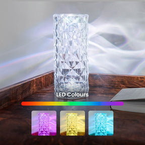 Diamond Crystal Lamp 16 Colors, Touch & Remote LED Rechargeable Table Lamp