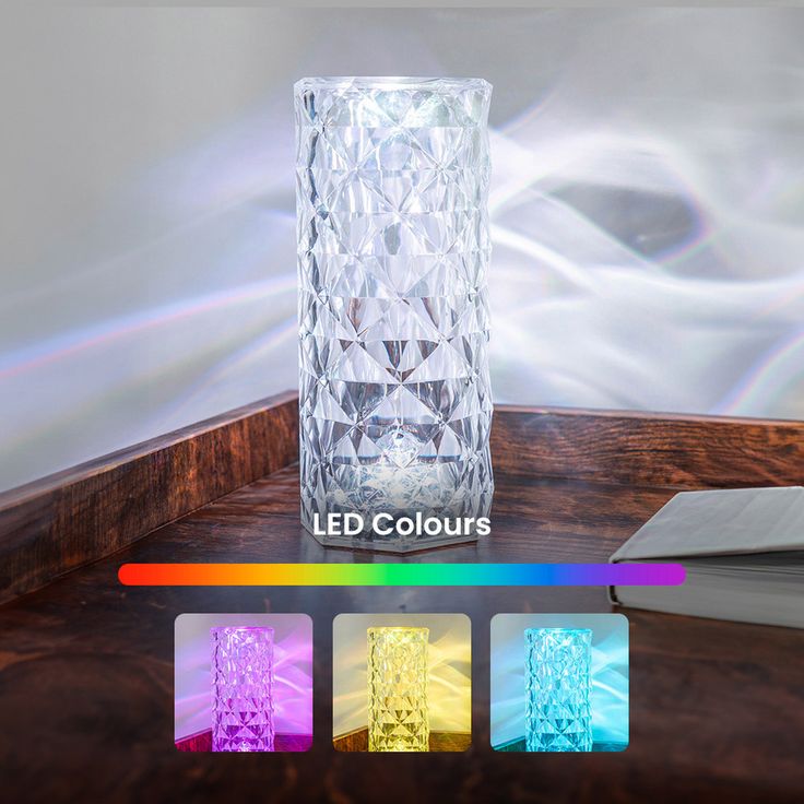 Diamond Crystal Lamp 16 Colors, Touch & Remote LED Rechargeable Table Lamp - Trusticart Store