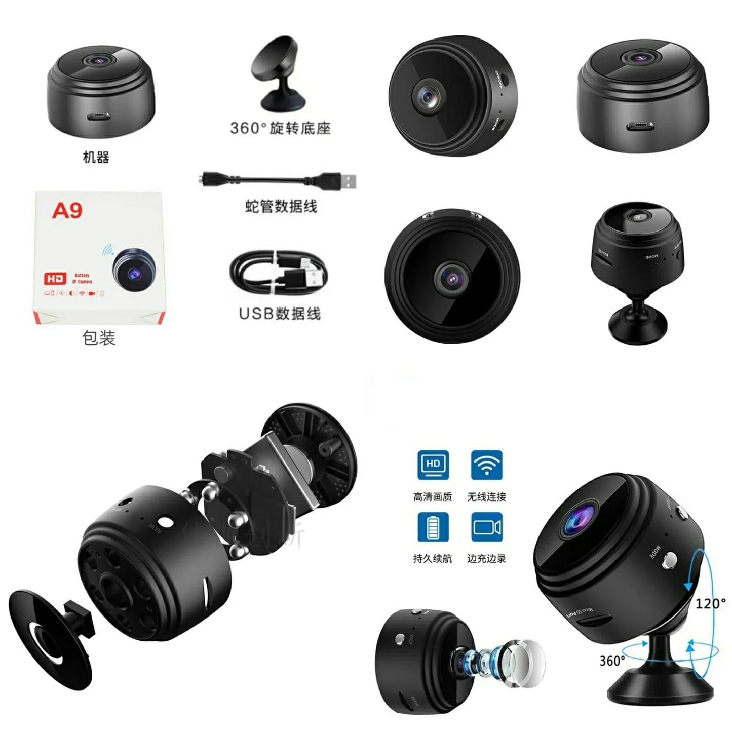 A9 Mini Security Camera HD 1080P Wireless - Trusticart Store