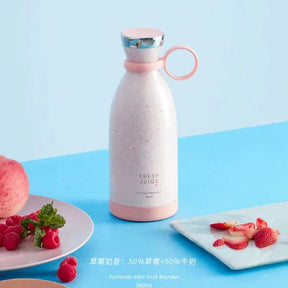 Mini Portable Rechargeable Blender 420ml Electric Fruit Juicer Mixer