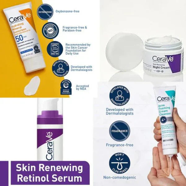 CeraVe 4-in-1 Night Cream Kit – Hydrating & Repairing Skincare - SynoMin Online Store